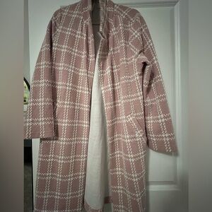Pink and White Textured Coat